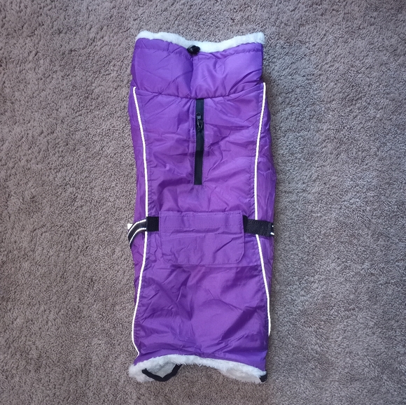 Dog Waterproof & Reflective Dog Winter Coat, Fleece Lining With Harness Hole - L - Picture 3 of 11